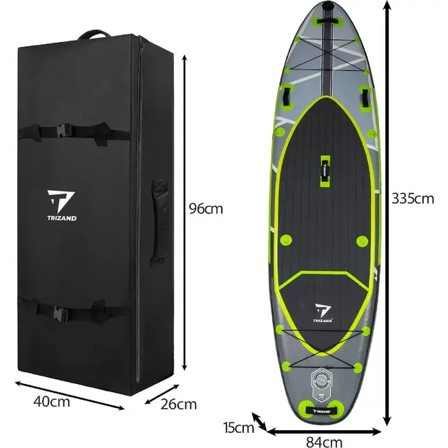 Trizand SUP Board 335 cm – Complete set incl. peddel, pomp & accessoires