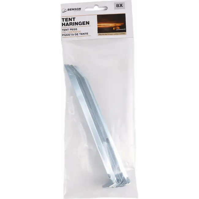 Benson Set tentharingen - verzinkt staal - 18 cm - extra grip - 8 stuks