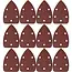 Benson Driehoekige schuurschijven set - 140 x 95 mm - 12 stuks - Velcro bevestiging - Geschikt voor houtbewerking