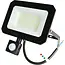 Hofftech Platte LED straler 50 W met sensor, 5000 lm en IP65 buitenlamp