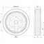ProPlus Neuswielband - Metalen velg - Massief rubber - Ø 200 x 50 mm - 150 kg capaciteit