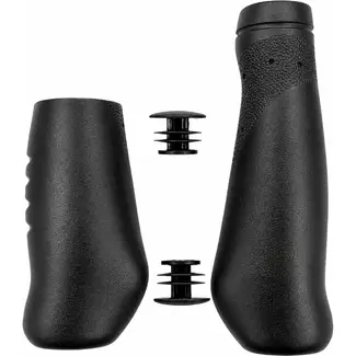 Falkx Fietshandvatten zwart Black Belt KL 92/135 mm voor de fiets met twee verschillende lengtematen