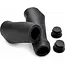 Falkx Fietshandvatten zwart Black Belt KL 92/135 mm voor de fiets met twee verschillende lengtematen