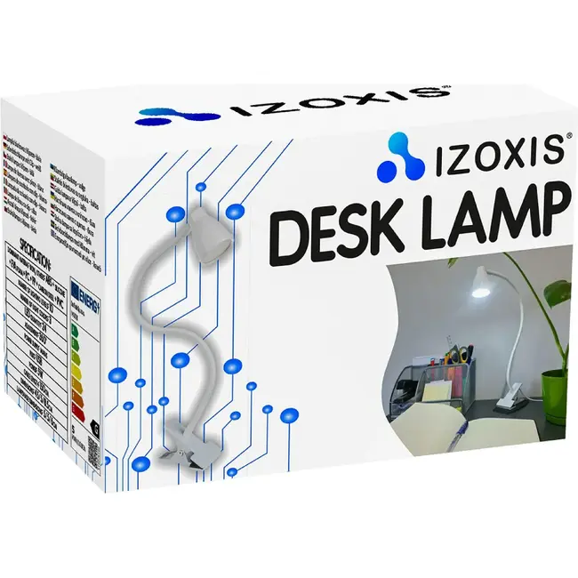 Izoxis Bureaulamp met Klem en Voet - Flexibele Verlichting voor Elke Werkplek