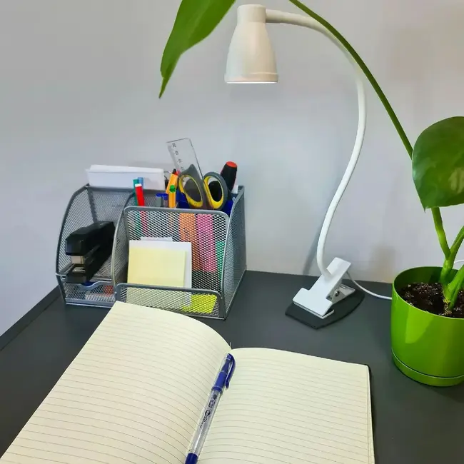 Izoxis Bureaulamp met Klem en Voet - Flexibele Verlichting voor Elke Werkplek