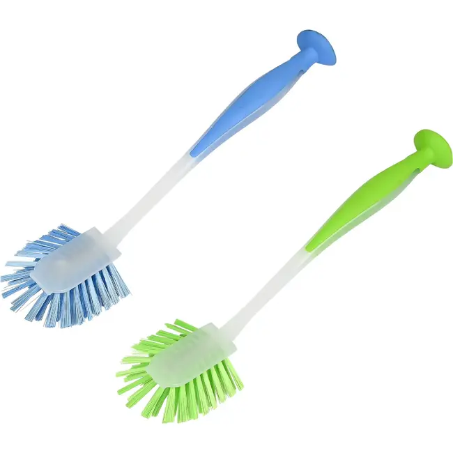 Benson Afwasborstel met zuignap - ergonomisch ontwerp - kleurenmix