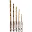 Hofftech Boorset met titanium coating - 5 maten - 4-10 mm - HEX bitaansluiting