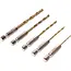 Hofftech Boorset met titanium coating - 5 maten - 4-10 mm - HEX bitaansluiting