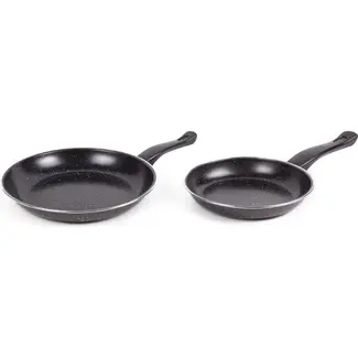 Benson Koekenpan set - Ø 20 en 25 cm - Staal - Anti-kleef - Koele handgreep - 2 stuks