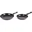 Benson Koekenpan set - Ø 20 en 25 cm - Staal - Anti-kleef - Koele handgreep - 2 stuks