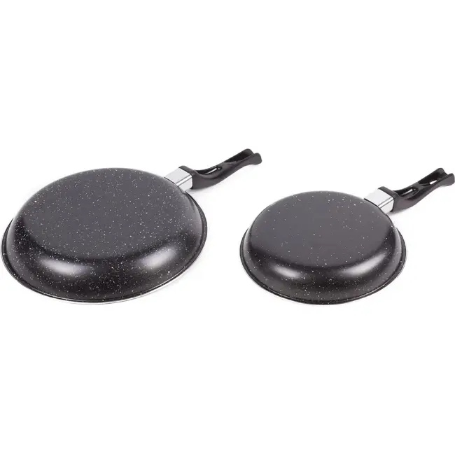Benson Koekenpan set - Ø 20 en 25 cm - Staal - Anti-kleef - Koele handgreep - 2 stuks