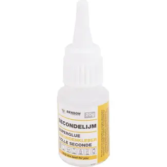 Benson Secondelijm - Snelle hechting - 20 gram - Cyanoacrylaat - Flacon
