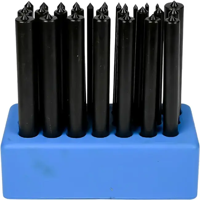 Benson 28-delige precisie ponsset - carbonstaal - 123 mm - zonder handvat - kunststof standaard