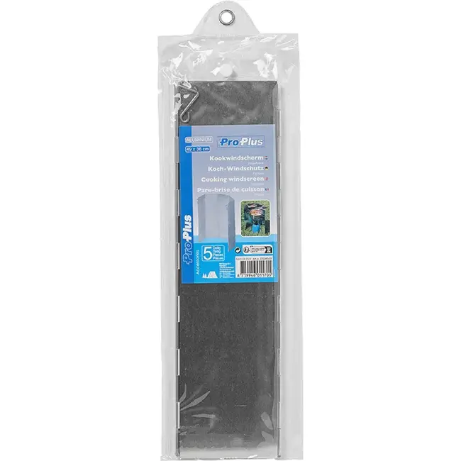 ProPlus 5-delig kookwindscherm - aluminium - inklapbaar - 49x36 cm - compact en stevig