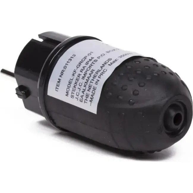 Benson Stekker met randaarde - IP44 - robuust rubber - zwart - 3500 watt