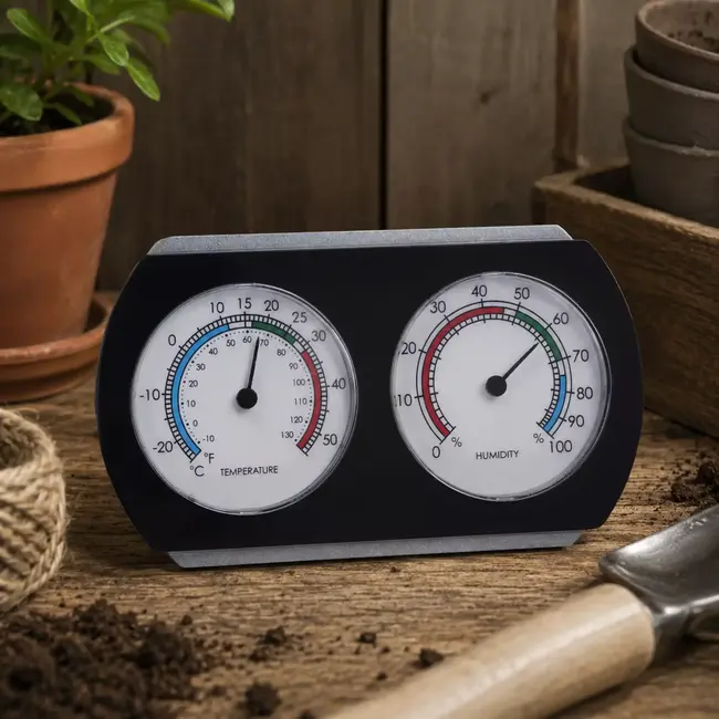 Hendrik Jan Hygro-thermometer analoog met thermometer en hygrometer