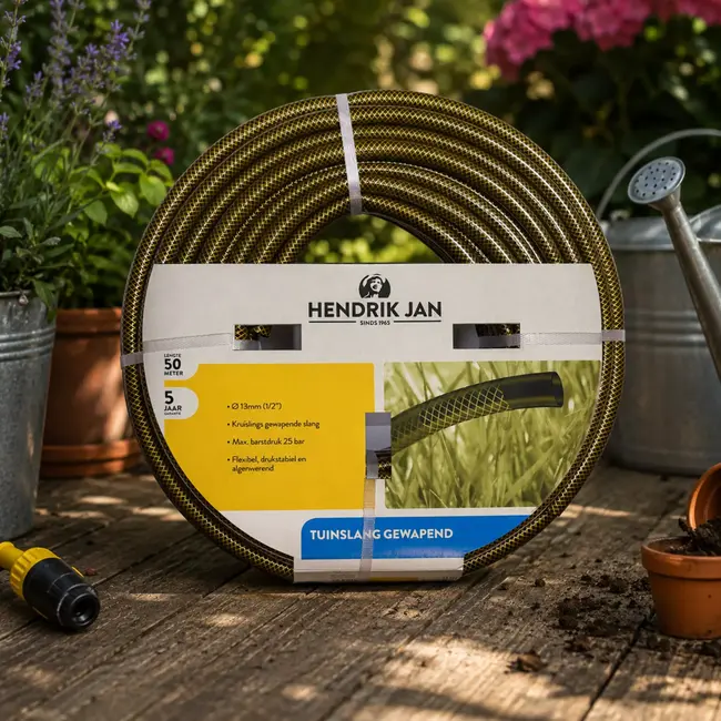 Hendrik Jan Gewapende tuinslang 50 m 13 mm met algwerende coating