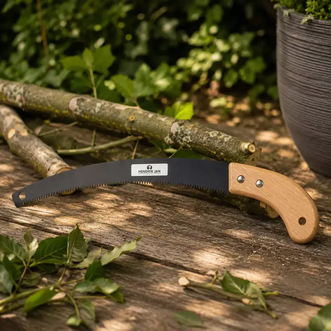 Hendrik Jan Gebogen snoeizaag 30 cm met houten pistoolgreep en FSC keurmerk