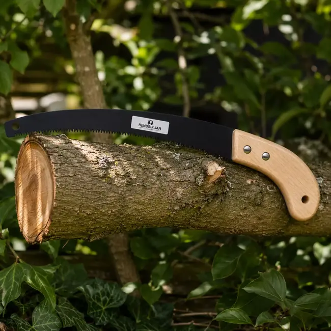 Hendrik Jan Gebogen snoeizaag 30 cm met houten pistoolgreep en FSC keurmerk