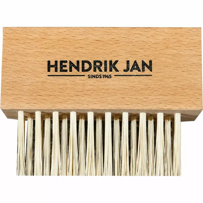 Hendrik Jan Onkruidborstel met vermessingd staaldraad voor voegen en bestrating
