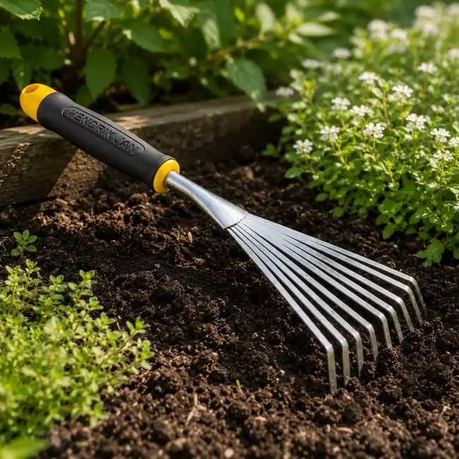 Hendrik Jan Handbladhark 42 cm met kunststof handgreep voor tuinonderhoud