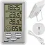 Izoxis Digitaal Weerstation met Binnen en Buiten Thermometer Hygrometer LCD Display 14,5 x 8 x 2,4 cm