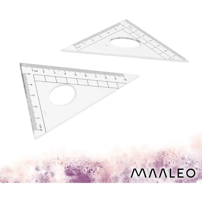 Maaleo Meetkundeset 7-delig met Passer, Liniaal 15 cm, Geodriehoeken en Gradenboog in Opbergdoos