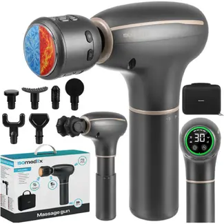 Isomedix Massagepistool met Warm Koud Kop, 30 Snelheden, 7 Massagekoppen en Draagtas voor Spiermassage