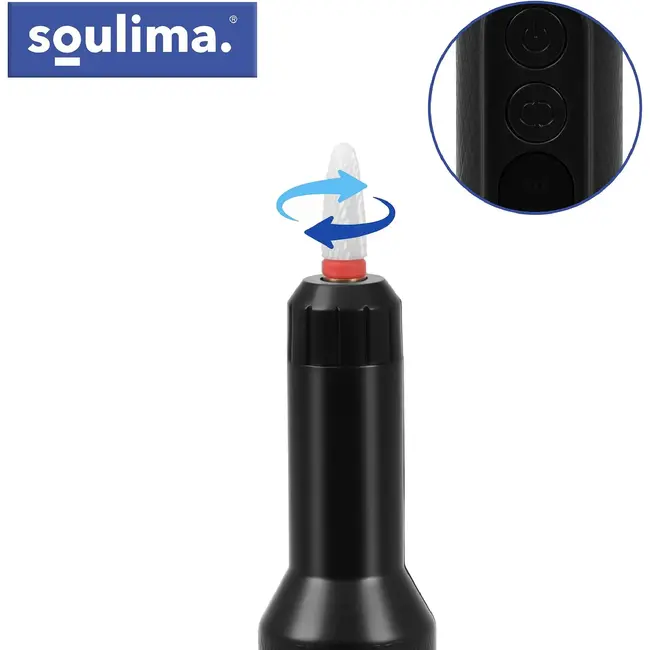 Soulima Draadloze Nagelfrees USB-C met 18.000 TPM, 6 Opzetstukken, LED Display en Oplaadstation