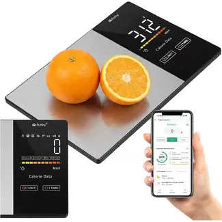 Ruhhy Bluetooth keukenweegschaal 5 kg met Fitdays-app, LED-display, tare-functie en nauwkeurigheid van 1 g