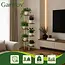 Gardlov Staande plantenstandaard 120 cm met 7 planken, metalen frame en houtlook MDF voor kamerplanten