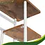 Gardlov Staande plantenstandaard 120 cm met 7 planken, metalen frame en houtlook MDF voor kamerplanten