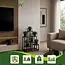 Ruhhy Staande plantenstandaard 67 cm met 6 planken, zwart metalen frame en houtlook MDF voor planten