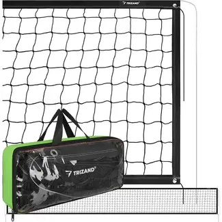 Ruhhy Volleybalnet 8,5 x 1 m met draagtas, stalen bovenkabel en bevestigingskoorden voor binnen en buiten