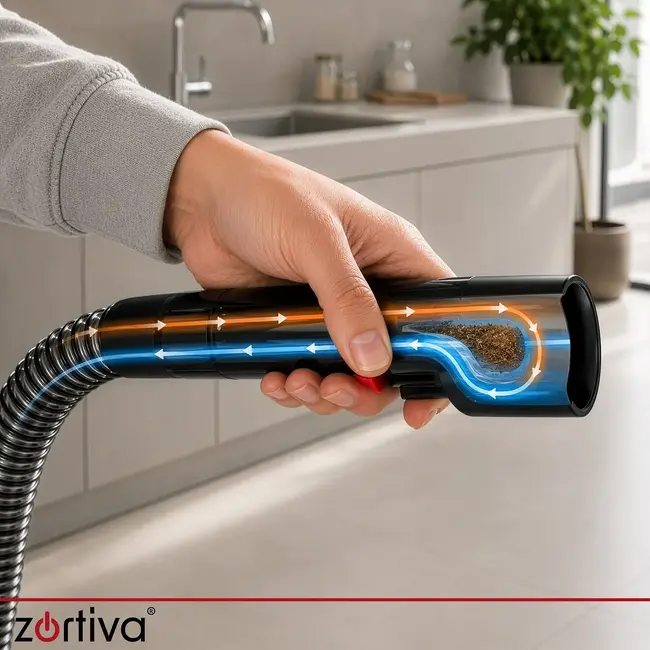 Zortiva Wasstofzuiger 800 W met 17.000 Pa, 1,8 L schoonwatertank en reiniging voor bekleding, tapijten en auto