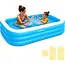 Trizand Opblaasbaar zwembad 185 x 130 x 50 cm met 350 l inhoud en 5 reparatiepleisters voor de tuin