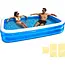 Trizand Opblaasbaar zwembad 262 x 175 x 50 cm met 700 l inhoud en 5 reparatiepleisters voor de tuin