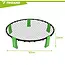 Trizand Roundnet speelset 90 cm met 3 ballen, pomp en draagtas voor tuin, strand en park