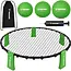 Trizand Roundnet speelset 90 cm met 3 ballen, pomp en draagtas voor tuin, strand en park