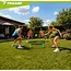 Trizand Roundnet speelset 90 cm met 3 ballen, pomp en draagtas voor tuin, strand en park