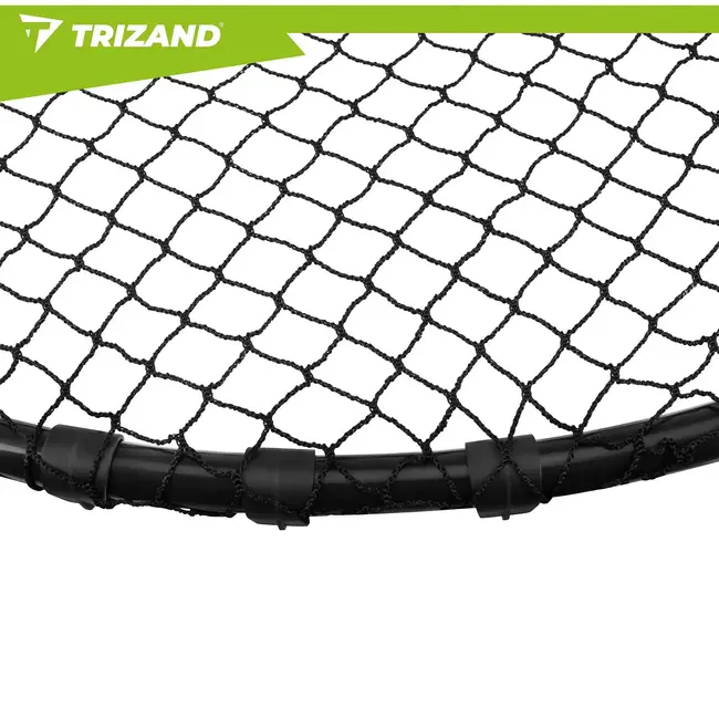 Trizand Roundnet speelset 90 cm met 3 ballen, pomp en draagtas voor tuin, strand en park