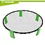 Trizand Roundnet speelset 90 cm met 3 ballen, pomp en draagtas voor tuin, strand en park