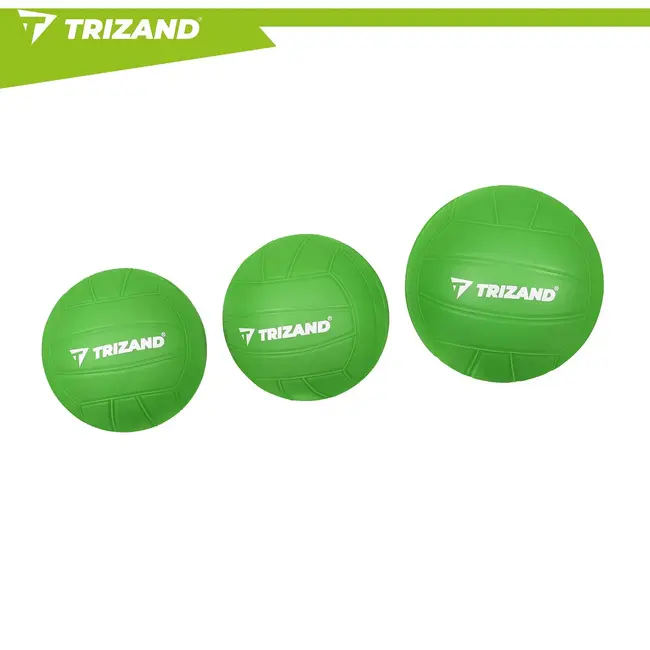 Trizand Roundnet speelset 90 cm met 3 ballen, pomp en draagtas voor tuin, strand en park