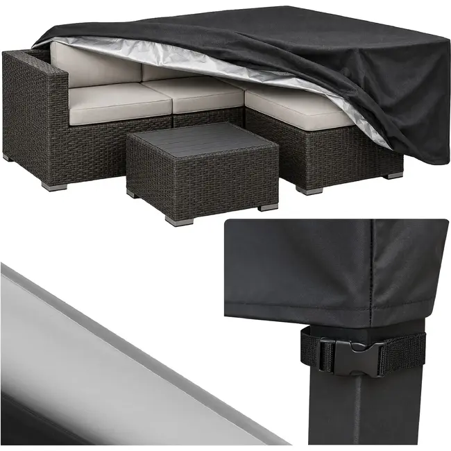 Gardlov Waterdichte beschermhoes voor tuinmeubelen 205 x 160 x 70 cm met UV-bescherming en gespen