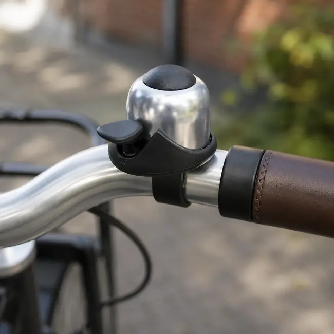 Falkx Mini Fietsbel Aluminium Zilver 30 mm voor Elke Fiets