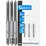 GEKO Handtapset M3 x 0,5 mm van HSS staal 3-delige set volgens DIN 352 voor nauwkeurig snijden van binnendraad