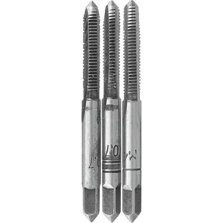 GEKO Handtapset M4 x 0,7 mm van HSS staal 3-delige set volgens DIN 352 voor nauwkeurig snijden van binnendraad