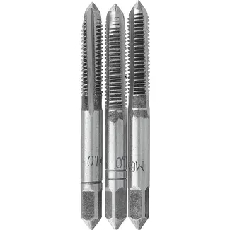 GEKO Handtapset M6 x 1,0 mm van HSS staal 3-delige set volgens DIN 352 voor nauwkeurig snijden van binnendraad