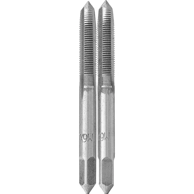 GEKO Handtapset M6 x 0,75 mm fijn draad HSS 2-delig voor binnendraad volgens DIN 2181 voor nauwkeurig draadsnijden
