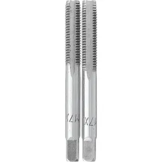 GEKO Handtapset M7 x 1,0 mm fijn draad HSS 2-delig voor binnendraad volgens DIN 2181 voor nauwkeurig draadsnijden